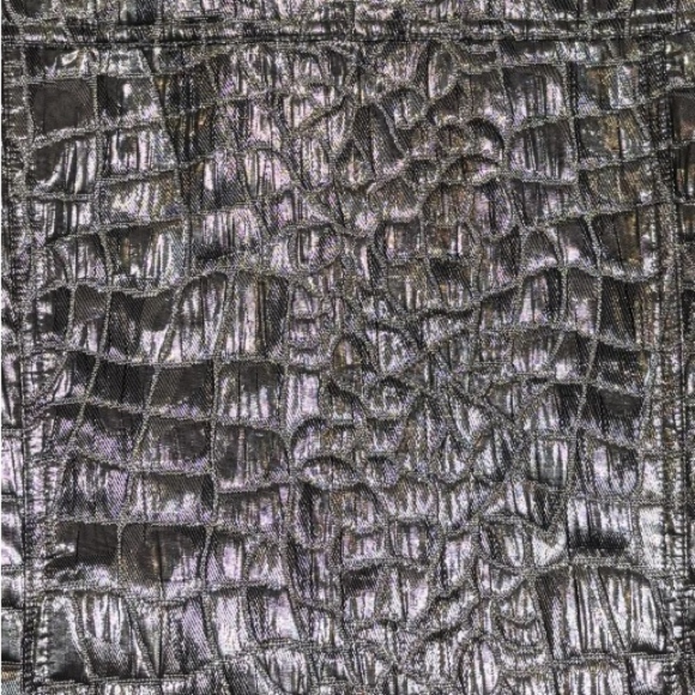 Ruby Rd. Crop Jacket Long Sleeve Silver Metallic … - image 7